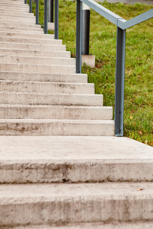 concrete stairs close up copy space
