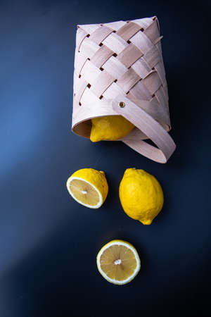 lemons bitcoin symbol of richness flat layの写真素材