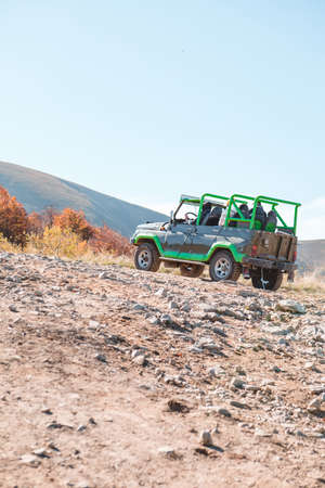 mountains off road travel autumn season