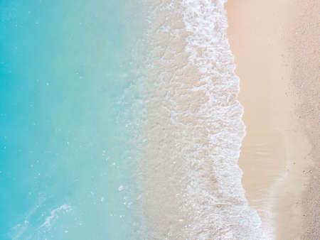 directly above overhead view of sea beach copy space