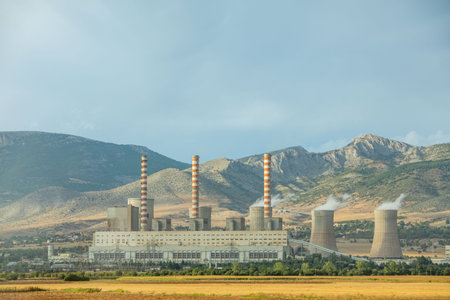 greece atomic electricity stationの写真素材