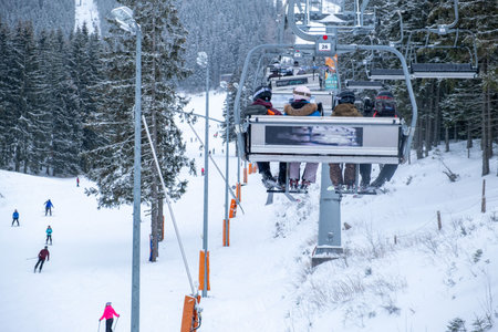 jasna ski resort chair liftの写真素材