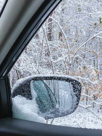 From the car window, this is the winter landscape