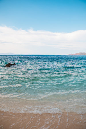 blue sea water summer beachの写真素材