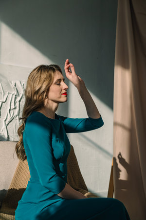 portrait of beautiful woman in dress