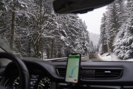 Driving in Snowy Conditions with Navigation