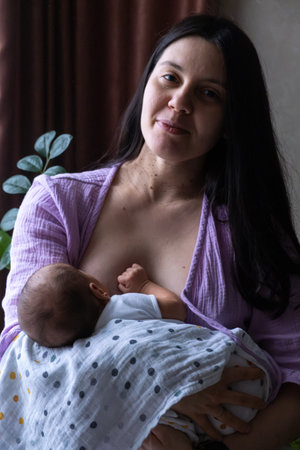 Mother Breastfeeding Babyの写真素材