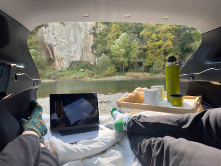 Cozy Car Camping with Scenic River View
