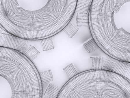 beautiful gears which symbolise movement mechanisms and businessの写真素材