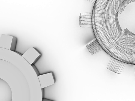 beautiful gears which symbolise movement mechanisms and businessの写真素材
