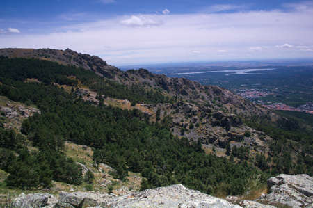 landscape mountain view nature flora spring grassの写真素材