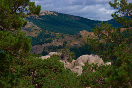 landscape mountains sky clouds trees nature spain madrid