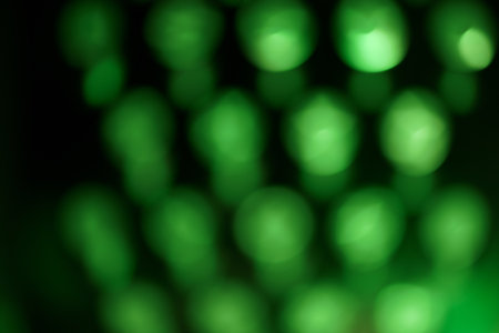 green bokeh abstract light background,defocused lights background.の写真素材