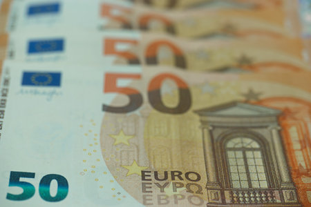 Euro banknote (currency of the European Union) - selective focus