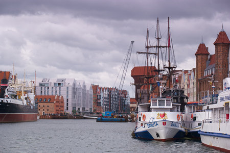 View of the harbor of Copenhagen, Denmark.
