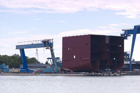 Cargo crane and bulk carrier port, Odessa, Ukraine, Europe