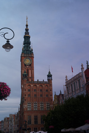Old Town of Gdansk, Poland. City Hall tower.