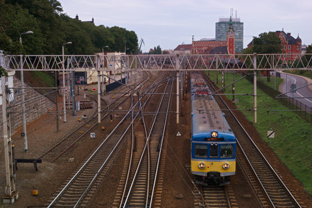 Railway station in the city of Wroclaw, Poland.