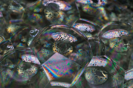 Macro shot of soap bubbles. Macro shot of soap bubbles.
