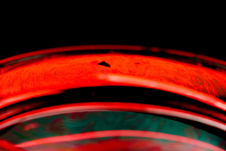 abstract red and black background with bokeh defocused lights