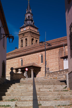 Tower of the Church of the Sacred Heart of Jesus in Segovia, Spainの写真素材