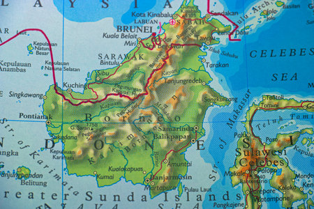 Close-up of the map of Vancouver, America