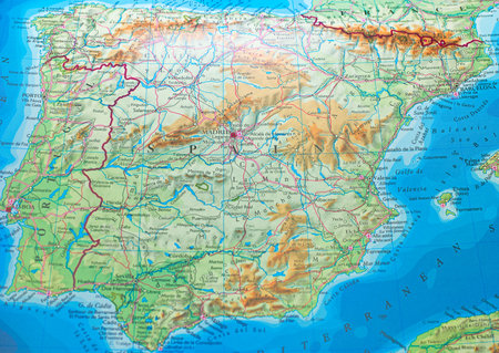 South Korea on map. Highly detailed illustration of South Korea map.