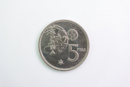 spanish coin collectible numismatics isolated antique metal wear antique hobbyの写真素材