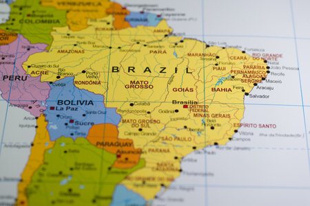 map political cartography colors close-up borders country location bokeh muasto print geography contour worldの写真素材