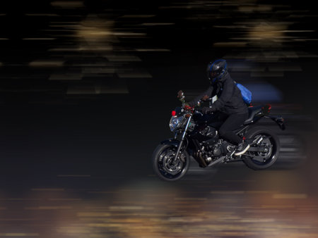 blur santa claus motor motorcycle transportation in motion outdoors background speed wheels handlebar superbikeの写真素材