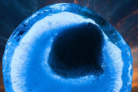 frozen water ice air bubbles in ice colors abstraction beautiful backgrounds pattern transparent...