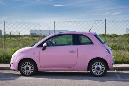 ...passenger car small city car in an interesting color city transport