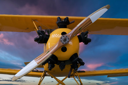 a historic propeller plane from the 20th century, the beginnings of military aviation