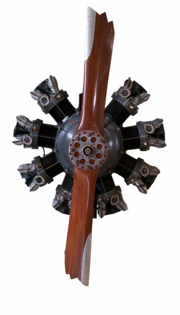 a historic combustion engine from a 20th century military aircraft