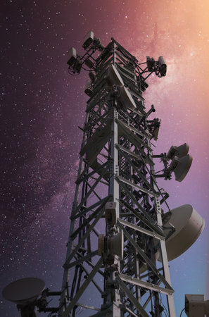 GSM mobile phone antenna in the Sierra de Guadarrama mountains in Spain
