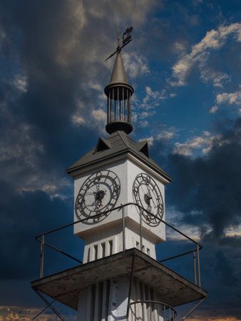 Madrid train station tower, Batan station with clock