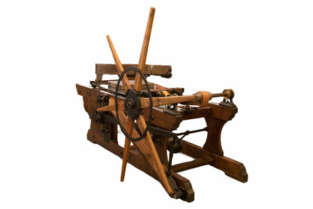 printing press from the old era of printing, an antique machine