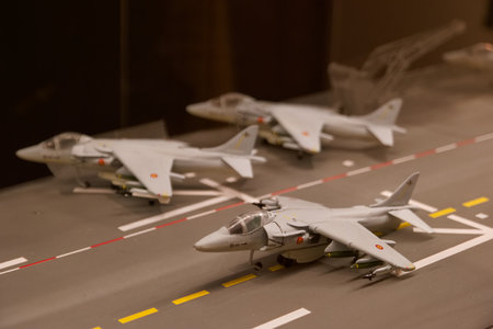 scale model of an aircraft carrier warship, military modeling