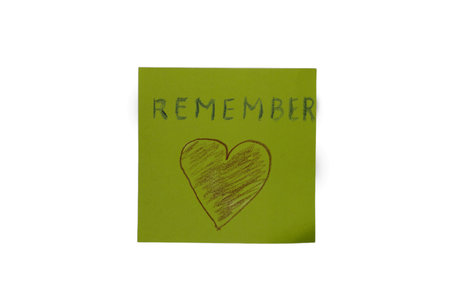 pastel colored office sticky note for writing down information