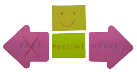 pastel colored office sticky note for writing down information