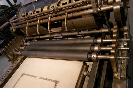 20th century printing machine, a printing device for professional printing