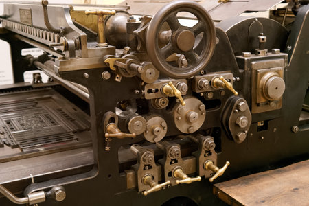 20th century printing machine, a printing device for professional printing