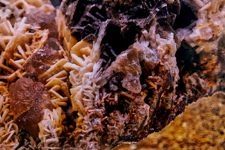 Photo of the mineral structure as a beautiful colorful backgroundの写真素材