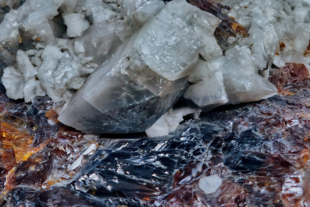 Photo of the mineral structure as a beautiful colorful backgroundの写真素材