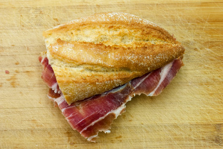 sandwich with Spanish cured ham on bread