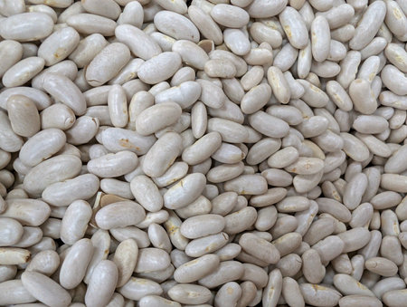 beans displayed on a stall in natural light