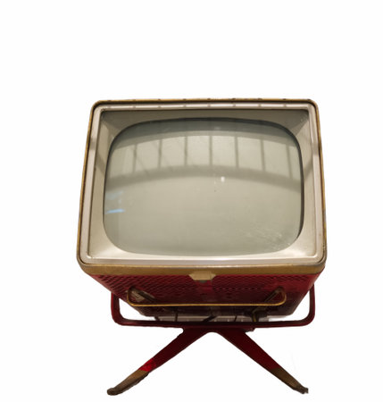 antique vintage television from the mid 20th century antique technologyの写真素材