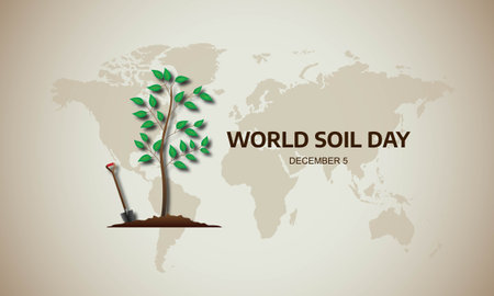 World Soil Day December 05 Background Vector Illustrationのイラスト素材