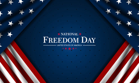 National Freedom Day February 01 Background Vector Illustrationのイラスト素材