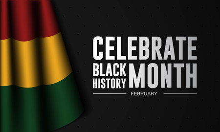 Black History Month Celebration Background Vector Illustrationのイラスト素材
